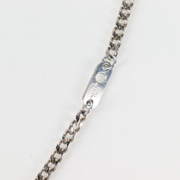 LOUIS VUITTON Chain LV Printed Initials Necklace Silver M01507 LV Auth 136324M