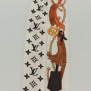 LOUIS VUITTON Flower And Straps Bando BB Scarf Silk White M90658 LV Auth 136325M-10