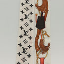 LOUIS VUITTON Flower And Straps Bando BB Scarf Silk White M90658 LV Auth 136325M-9