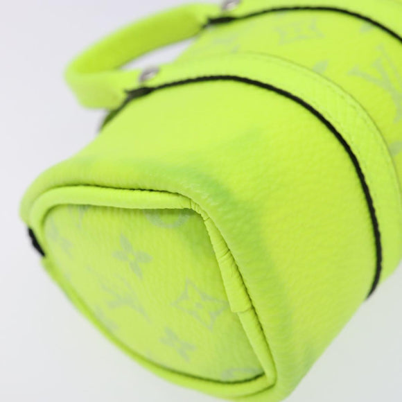 LOUIS VUITTON Taigalama Porte Cles Mini Keepall Charm Yellow M01048 Auth 136330