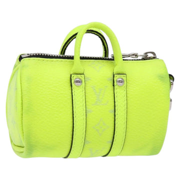LOUIS VUITTON Taigalama Porte Cles Mini Keepall Charm Yellow M01048 Auth 136330