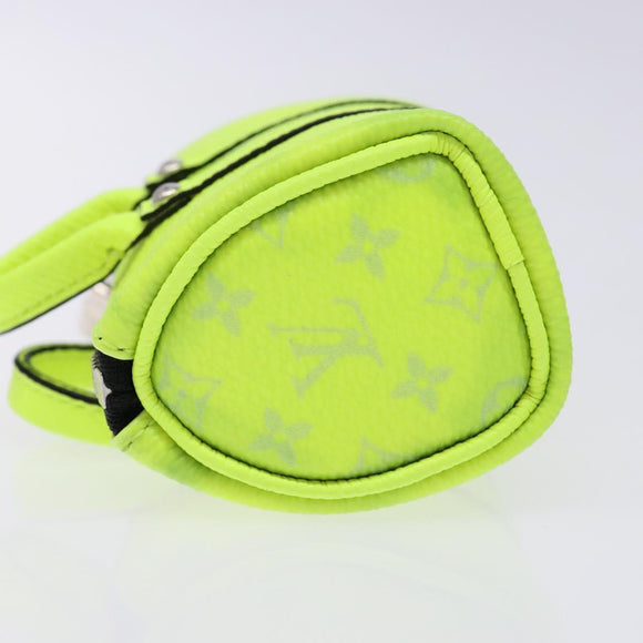 LOUIS VUITTON Taigalama Porte Cles Mini Keepall Charm Yellow M01048 Auth 136330