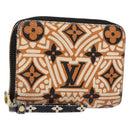 LOUIS VUITTON Monogram Giant Crafty Zippy Coin Purse Caramel M69496 Auth 136331-1