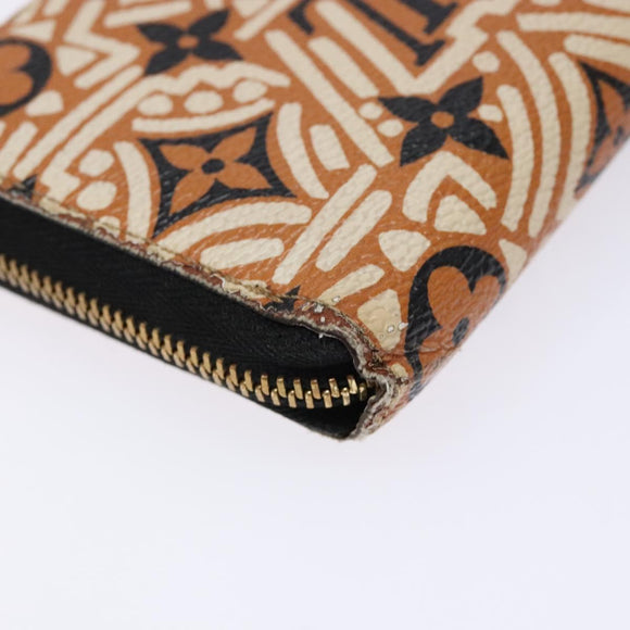 LOUIS VUITTON Monogram Giant Crafty Zippy Coin Purse Caramel M69496 Auth 136331