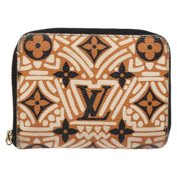 LOUIS VUITTON Monogram Giant Crafty Zippy Coin Purse Caramel M69496 Auth 136331