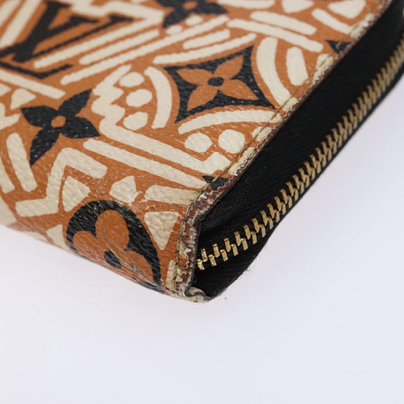 LOUIS VUITTON Monogram Giant Crafty Zippy Coin Purse Caramel M69496 Auth 136331