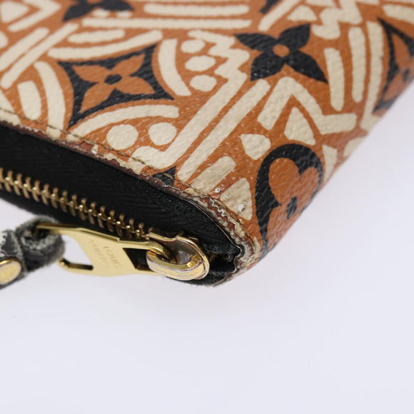 LOUIS VUITTON Monogram Giant Crafty Zippy Coin Purse Caramel M69496 Auth 136331