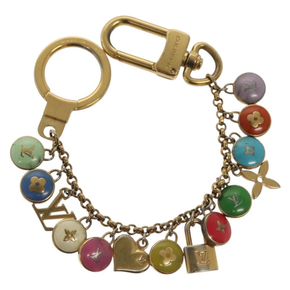 LOUIS VUITTON Porte Cles Chainne Pastille Key Holder Metal M66005 Auth 136335