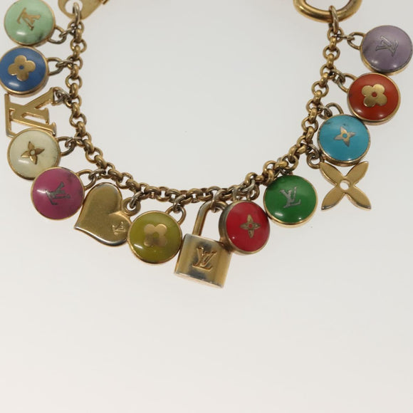 LOUIS VUITTON Porte Cles Chainne Pastille Key Holder Metal M66005 Auth 136335