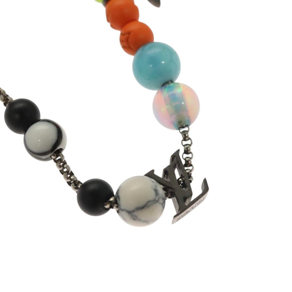 LOUIS VUITTON Brass Beads Bracelet metal Light Blue MP2938 LV Auth 136336