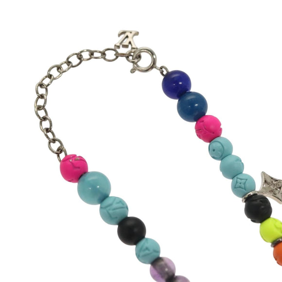 LOUIS VUITTON Brass Beads Bracelet metal Light Blue MP2938 LV Auth 136336