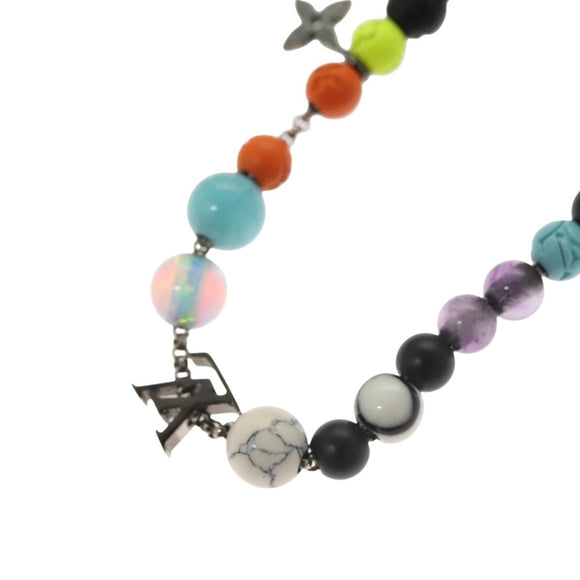 LOUIS VUITTON Brass Beads Bracelet metal Light Blue MP2938 LV Auth 136336