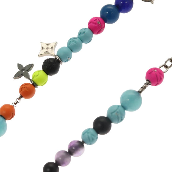 LOUIS VUITTON Brass Beads Bracelet metal Light Blue MP2938 LV Auth 136336
