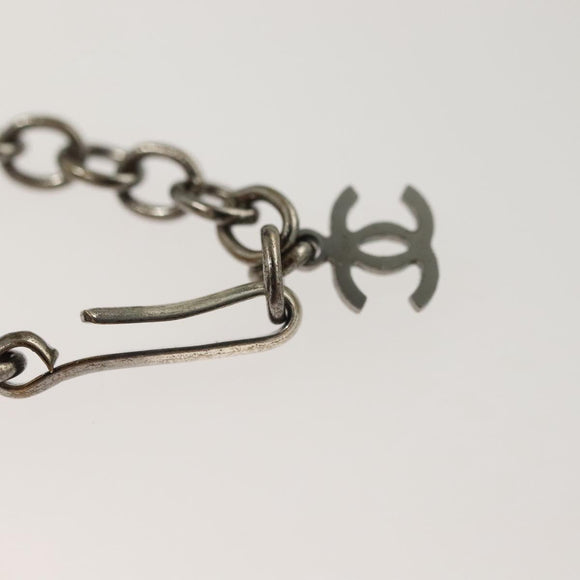 CHANEL Necklace metal Black CC Auth 136337