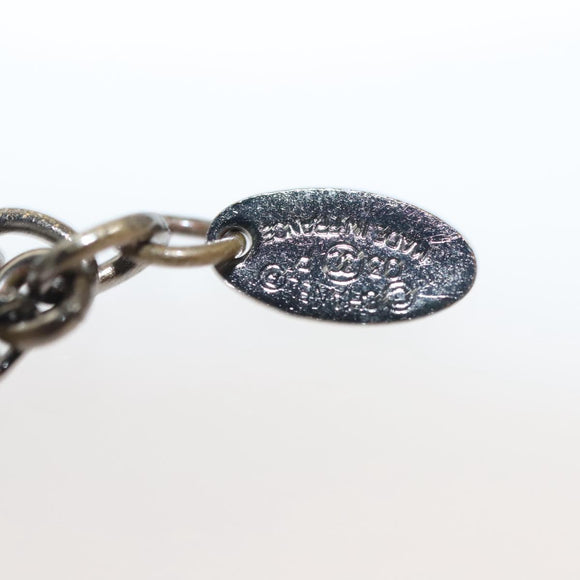 CHANEL Necklace metal Black CC Auth 136337