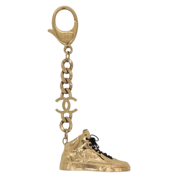 CHANEL Key Holder metal Gold CC Auth 136338