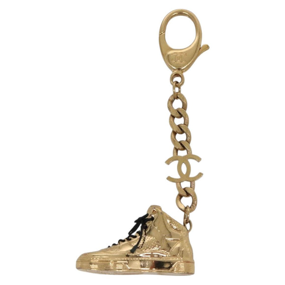 CHANEL Key Holder metal Gold CC Auth 136338