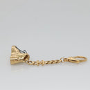 CHANEL Key Holder metal Gold CC Auth 136338-4