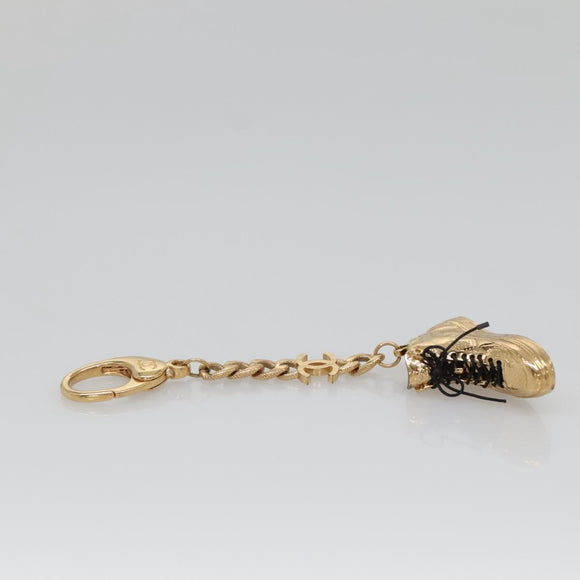 CHANEL Key Holder metal Gold CC Auth 136338