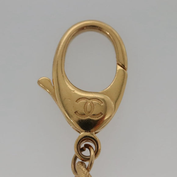 CHANEL Key Holder metal Gold CC Auth 136338