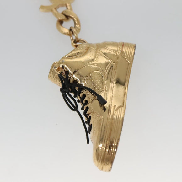 CHANEL Key Holder metal Gold CC Auth 136338