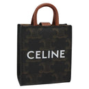 CELINE Triomphe Schlüsseletui PVC Schwarz Gold Auth 136339-1