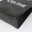 CELINE Triomphe Schlüsseletui PVC Schwarz Gold Auth 136339-8