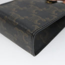 CELINE Triomphe Schlüsseletui PVC Schwarz Gold Auth 136339-16