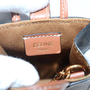 CELINE Triomphe Schlüsseletui PVC Schwarz Gold Auth 136339-18