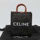 CELINE Triomphe Schlüsseletui PVC Schwarz Gold Auth 136339-12