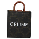 CELINE Triomphe Schlüsseletui PVC Schwarz Gold Auth 136339-13