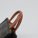 CELINE Triomphe Key Case PVC Black Gold Auth 136339-7