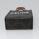 CELINE Triomphe Schlüsseletui PVC Schwarz Gold Auth 136339-5