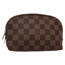 LOUIS VUITTON Damier Ebene Pochette Cosmetic PM Pouch N47516 LV Auth 136346-1