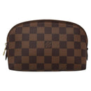 LOUIS VUITTON Damier Ebene Pochette Cosmetic PM Pouch N47516 LV Auth 136346-13