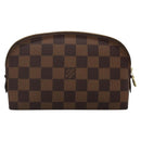 LOUIS VUITTON Damier Ebene Pochette Cosmetic PM Pouch N47516 LV Auth 136346-2