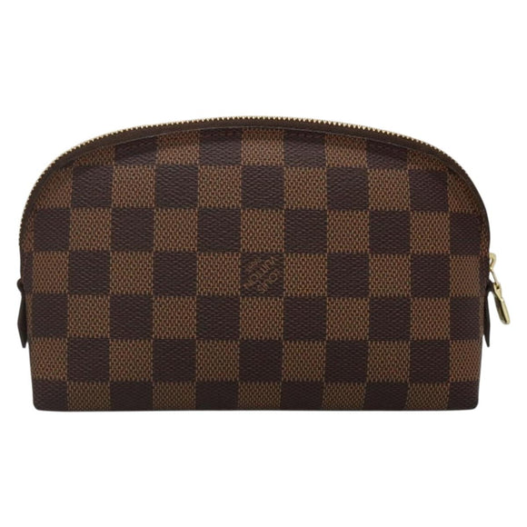 LOUIS VUITTON Damier Ebene Pochette Cosmetic PM Pouch N47516 LV Auth 136346