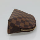 LOUIS VUITTON Damier Ebene Pochette Cosmetic PM Pouch N47516 LV Auth 136346-4