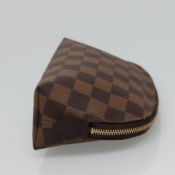 LOUIS VUITTON Damier Ebene Pochette Cosmetic PM Pouch N47516 LV Auth 136346