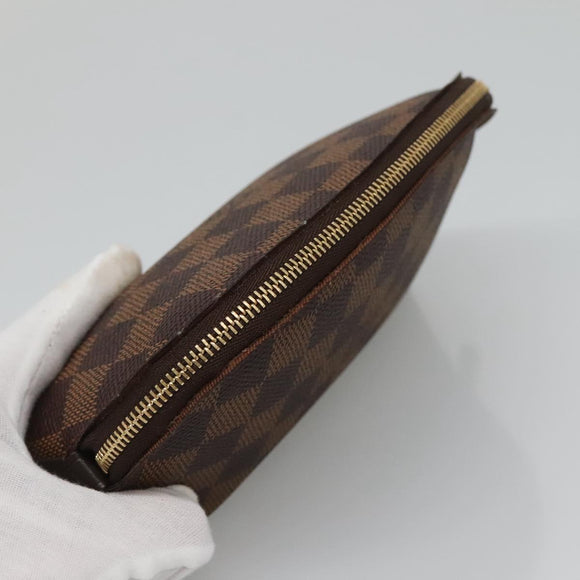 LOUIS VUITTON Damier Ebene Pochette Cosmetic PM Pouch N47516 LV Auth 136346