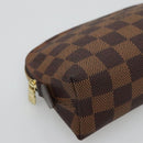 LOUIS VUITTON Damier Ebene Pochette Cosmetic PM Pouch N47516 LV Auth 136346-14