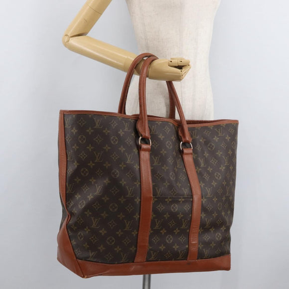 LOUIS VUITTON Monogram Sac Weekend GM Draagtas M42420 LV Auth 136356