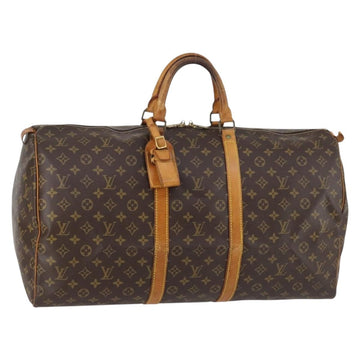 LOUIS VUITTON Monogram Keepall 55 Boston Bag M41424 LV Auth 136358
