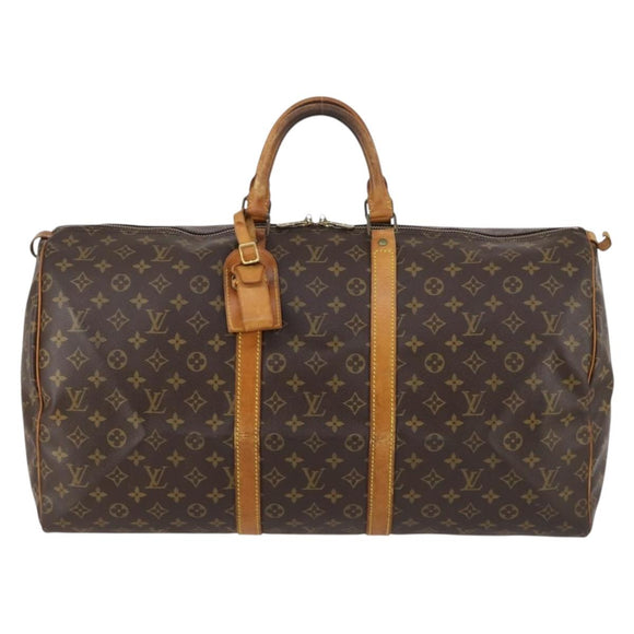 LOUIS VUITTON Monogram Keepall 55 Boston Bag M41424 LV Auth 136358