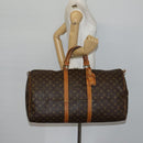 LOUIS VUITTON Monogram Keepall 55 Boston Bag M41424 LV Auth 136358-22