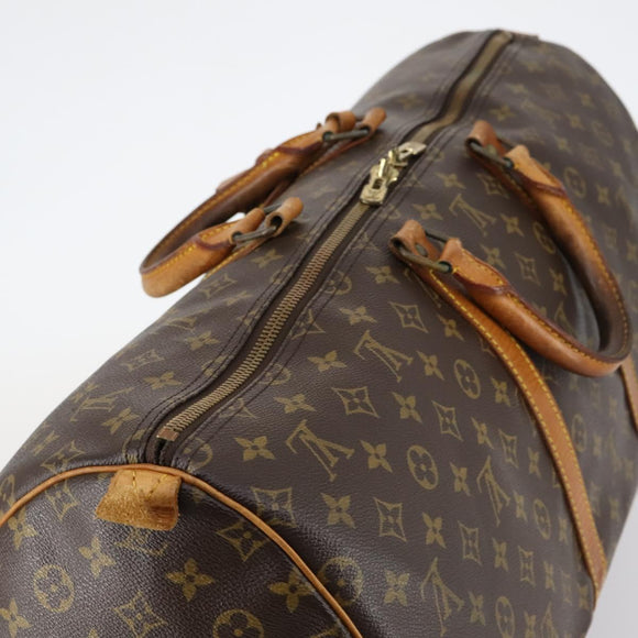 LOUIS VUITTON Monogram Keepall 55 Boston Bag M41424 LV Auth 136358