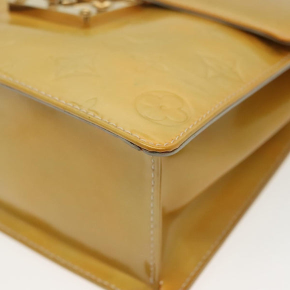 LOUIS VUITTON Monogram Vernis Spring Street Hand Bag Gris M91029 LV Auth 136364