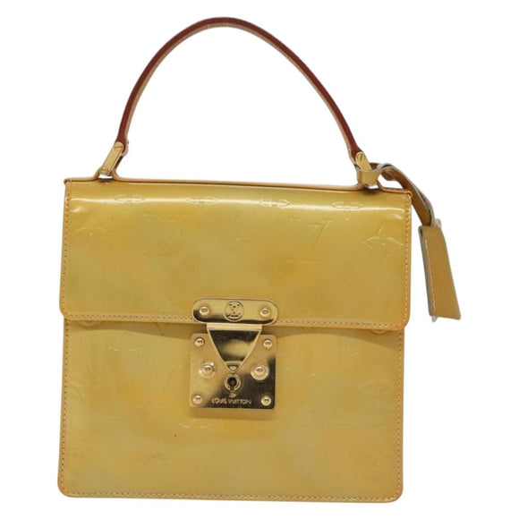 LOUIS VUITTON Monogram Vernis Spring Street Hand Bag Gris M91029 LV Auth 136364