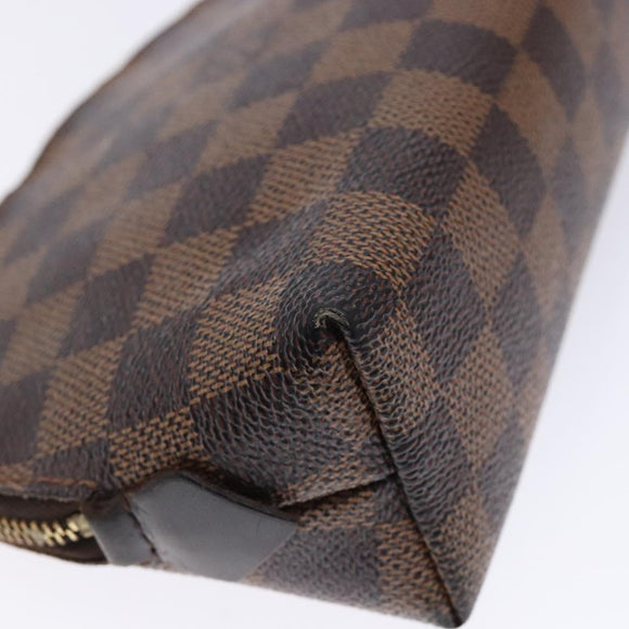 LOUIS VUITTON Damier Ebene Pochette Cosmetic PM Pouch N47516 LV Auth 136365