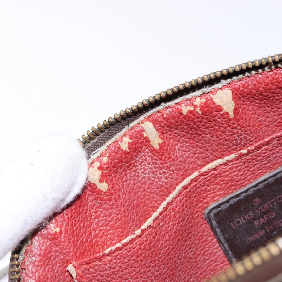 LOUIS VUITTON Damier Ebene Pochette Cosmetic PM Pouch N47516 LV Auth 136365